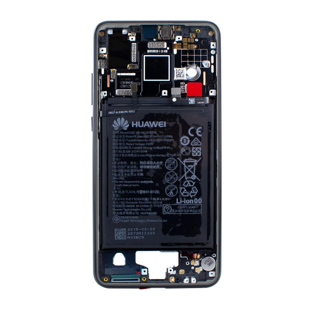 Huawei P20 Spare Part Middle Cover With Battery Black