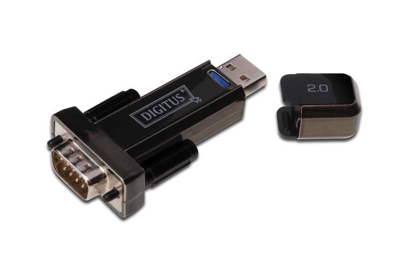 Digitus Usb 2.0 Adapter Usb-A To Serial St./St. Black