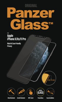 Panzerglass Apple Iphone X/Xs/11 Pro Case Friendly Privacy Edge-To-Edge, Black