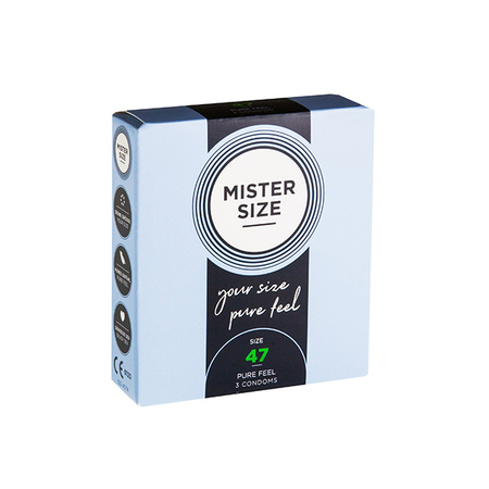 Condoms Mister Size - Pure Feel - 47 Mm - 3 Pack