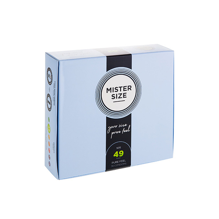 Condoms Mister Size - Pure Feel - 49 Mm - 36 Pack