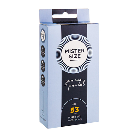 Condoms Mister Size - Pure Feel - 53 Mm - 10 Pack
