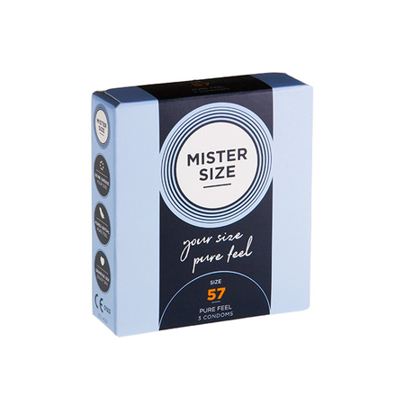 Condoms Mister Size - Pure Feel - 57 Mm - 3 Pack