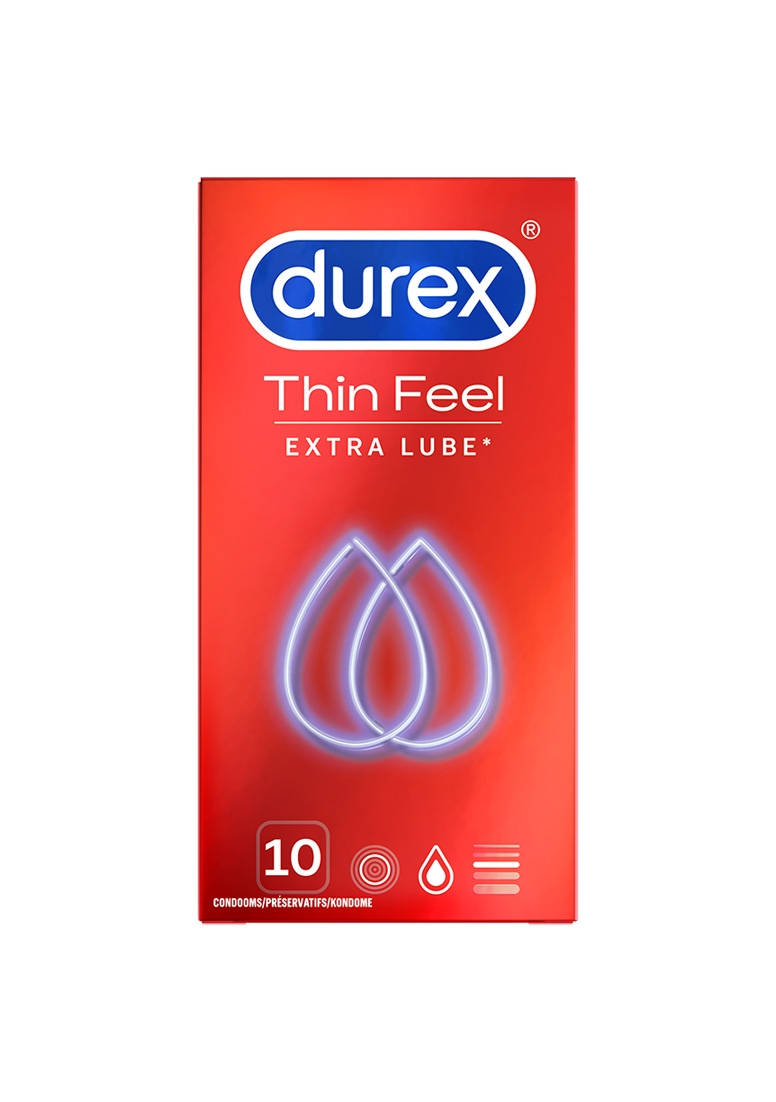 Durex Thin Real Feeling Extra Moist 10 Condoms