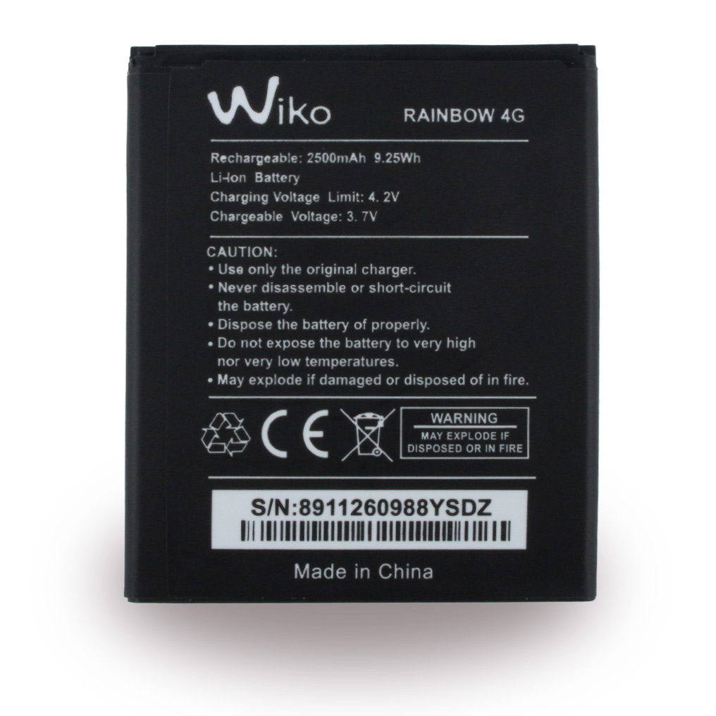 Wiko Lithium Ion Battery Rainbow 4g 2500mah