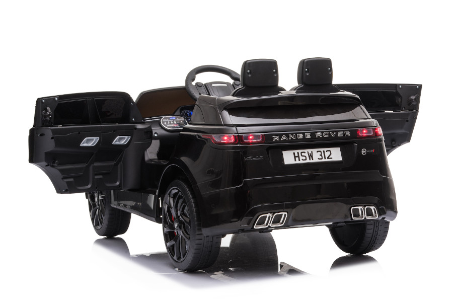 Elektro Kinderauto "Range Rover Velar" - Lizenziert - 12v7ah Akku,2 Motoren+ 2,4ghz+Ledersitz+Eva-Schwarz