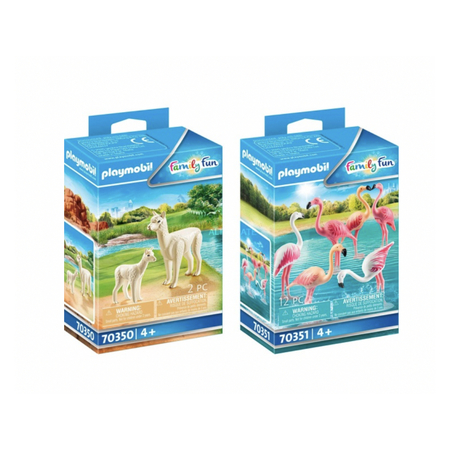 Playmobil Family Fun - Set Alpaka Mit Baby Und Flamingos (10119)