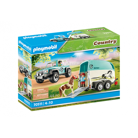 Playmobil Country - Pkw Mit Ponyanhger (70511)