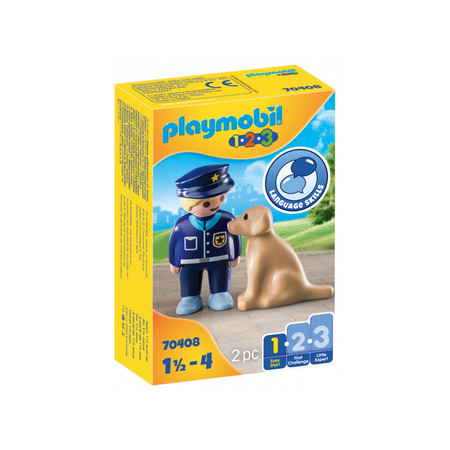 Playmobil 1.2.3 - Polizist Mit Hund (70408)