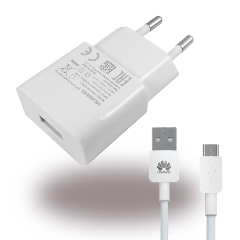 huawei hw050100e01 charger / adapter + micro usb cable 1000ma white