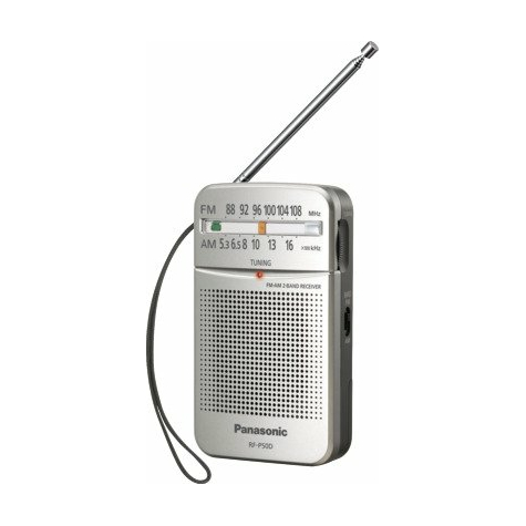 Panasonic Rf-P50deg-S Pocket Radio Silver