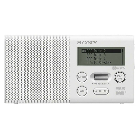 Sony Xdr-P1dbp Dab+ Radio, White