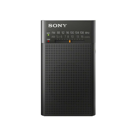 Sony Icf-P26 Handy Pocket Radio With Front Speaker, Black
