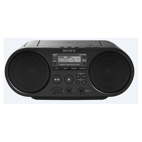 Sony Zs-Ps50b Boombox Cd/Radio Player, Black