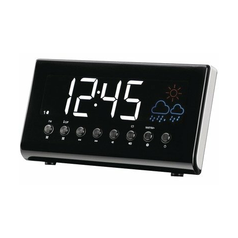 denver cr-718 clock radio with weather station