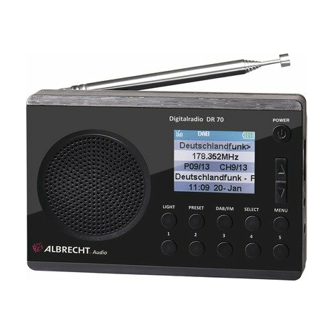 Albrecht Dr 70 Digital Radio, Color Display, 230 V And Battery Operation