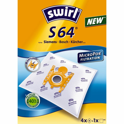 swirl s 64 micropor vacuum cleaner bag (pack of 4)