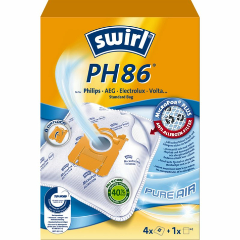 swirl ph 86 micropor plus airspace vacuum cleaner bag (pack of 4)