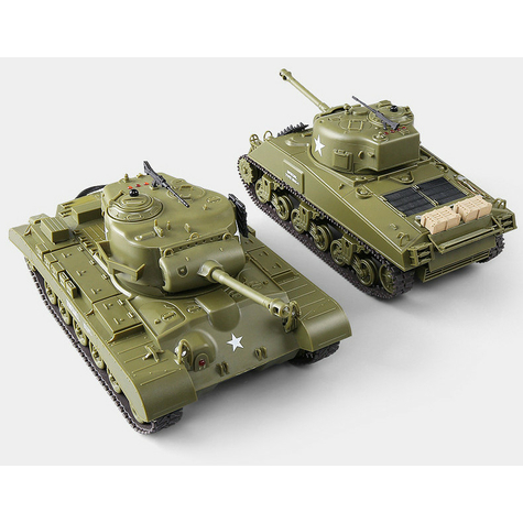 Rc Tank Battle Set Of 2 - Infrared Combat System - Battle Simulation - 1:30 By Heng Long