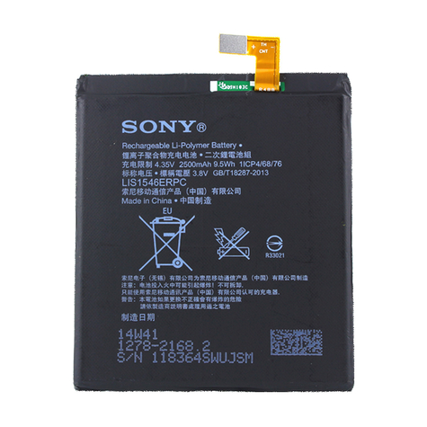 Sony Lis1546erpc Xperia C3, C3 Dual, T3 Lte 2500mah Lipolymer Battery
