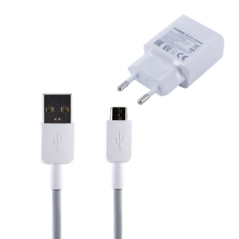 Huawei Ap32 Quickcharger +Data Cable Micro Usb White