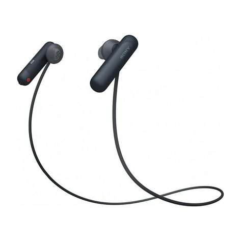 Sony Wi-Sp500b Splashproof In-Ear Sports Headphones, Black