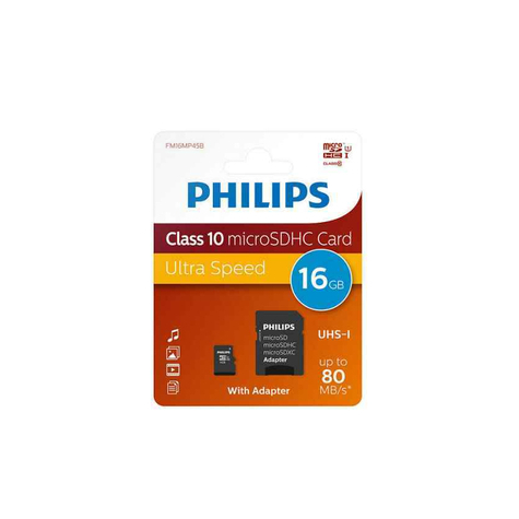 Philips Microsdhc 16gb Cl10 80mb/S Uhs-I +Adapter Retail
