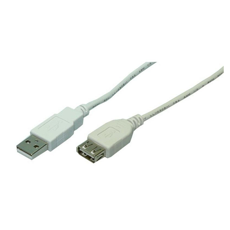 Logilink Usb 2.0 Extension Cable, 2 M, Gray