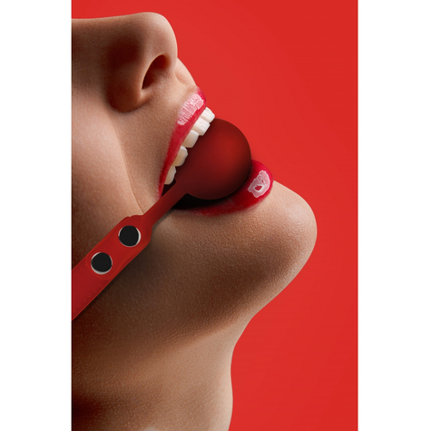 gags silicone ball gag - red