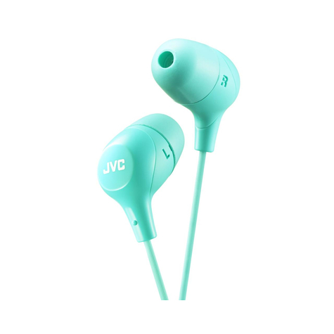 Jvc Ha-Fx38-G-E - Headphones - In Ear - Aqua Color - Binaural - Iphone - Wired