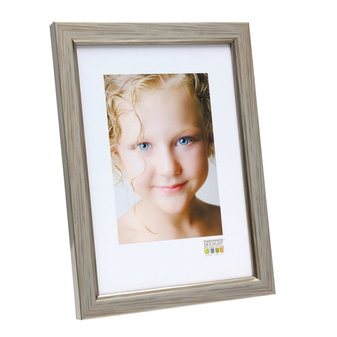 Deknudt S46ad1 - Resin - Wood - Silver - Single Picture Frame - 20 X 30 Cm - Clip-Fix - Landscape Portrait