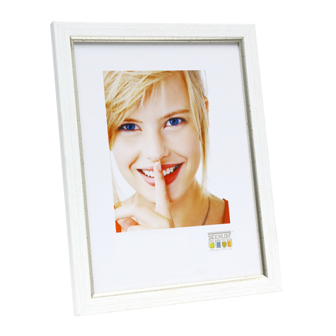 Deknudt S46af1 - Mdf - Plastic - Silver - White - Single Picture Frame - 20 X 30 Cm - Rectangular - 220 Mm