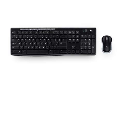 Logitech Wireless Combo Mk270 - Keyboard And Mouse Set - Wireless