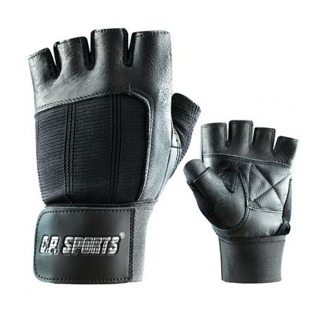 C.P. Sports Bandage Gloves Leather, Black