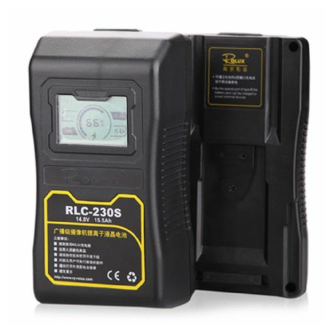 Rolux V-Mount Battery Rlc-230s 230wh 14.8v 15500mah