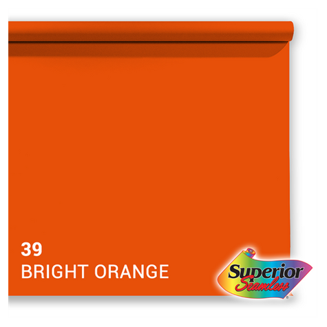 Superior Background Paper 39 Bright Orange 2.72 X 11m