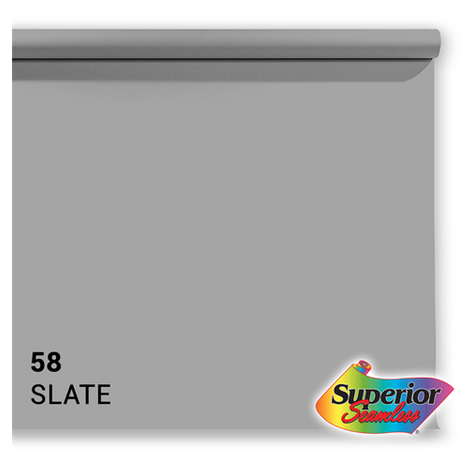 Superior Background Paper 58 Slate Grey 2.72 X 25m