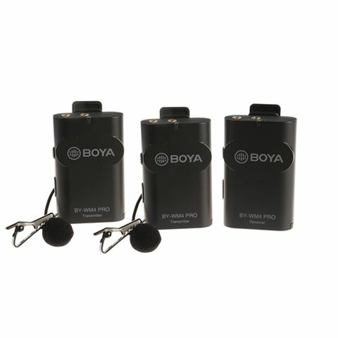 Boya 2.4 Ghz Dual Lavalier Microphone Wireless By-Wm4 Pro-K2