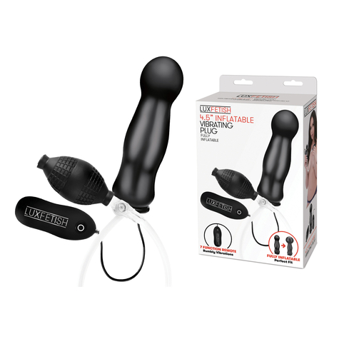 Lux Fetish 4.5” Inflatable Vibrating Butt Plug
