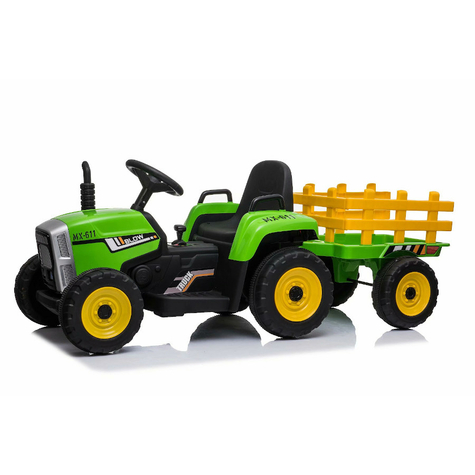kinderfahrzeug - elektro auto traktor mit anhänger - 12v akku,2 motoren