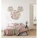 Self-Adhesive Non-Woven Wallpaper / Wall Tattoo - Mickey Head Wildflowers - Size 125 X 125 Cm
